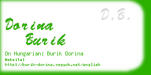 dorina burik business card